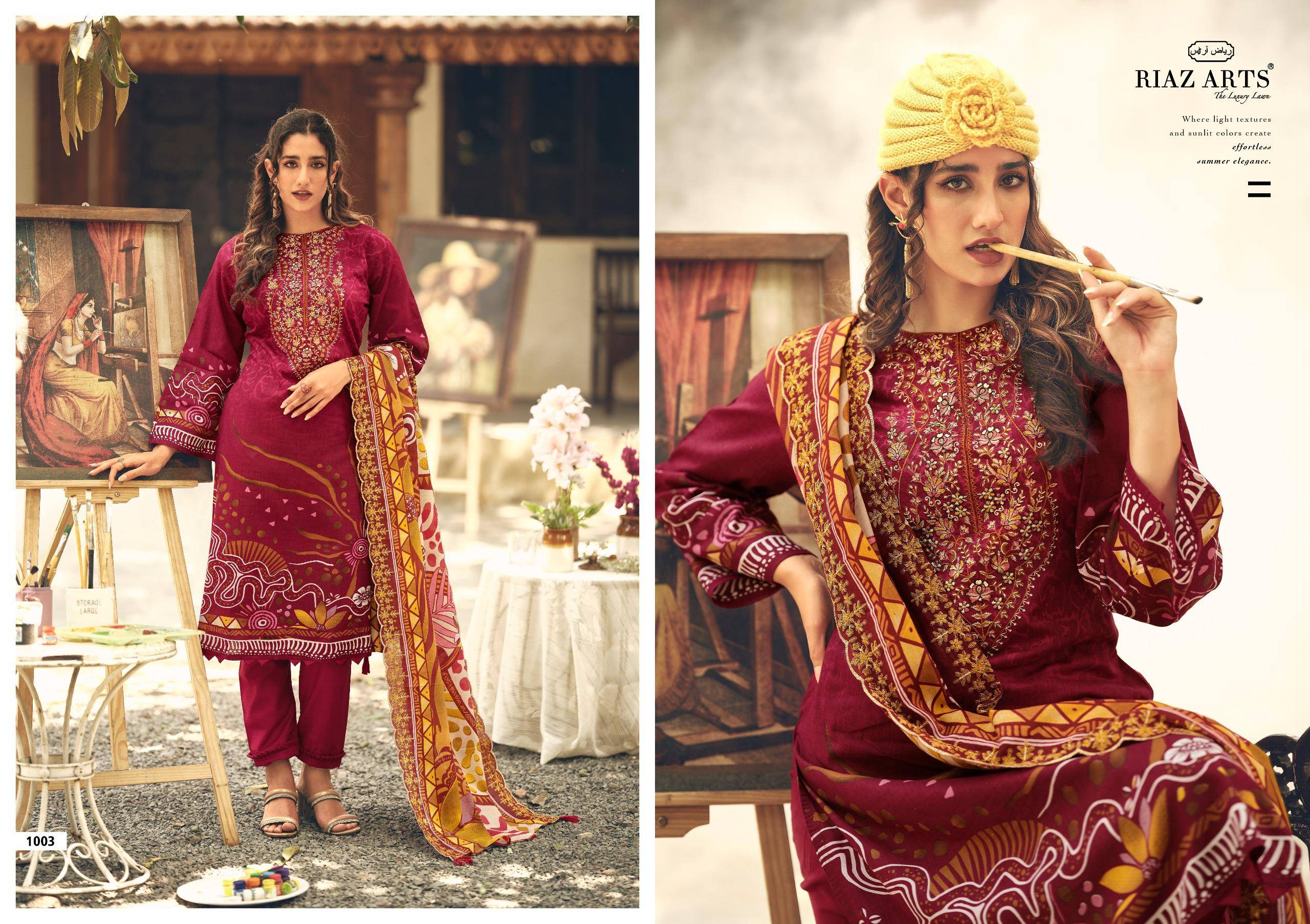 ABU SAEED by RIAZ ARTS PRINTS 13063 TO 13068 SERIES Pakistani Stylish Embroidered LAWN COTTON COLLECTION At Wholesale Price